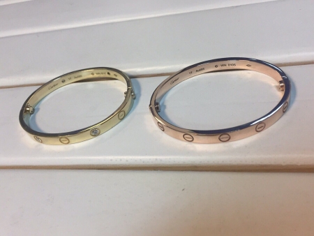 Золотые браслеты Cartier