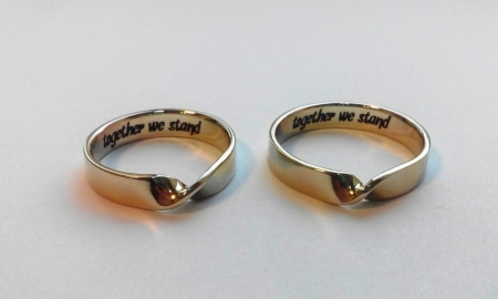 Обручальные кольца из белого золота 