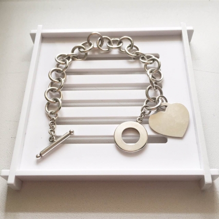 Серебряный браслет с подвесками