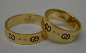 Обручальные кольца Gucci из желтого золота на заказ