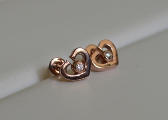 Золотые серьги Cartier с бриллиантами