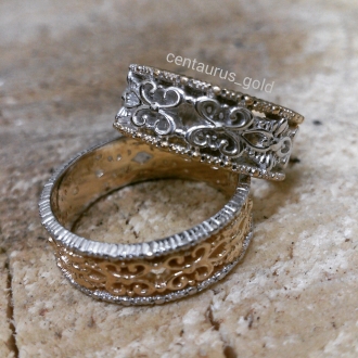 Ажурні весільні каблучки