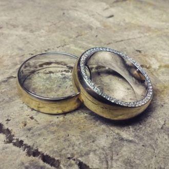 Обручальные кольца с бриллиантами на заказ