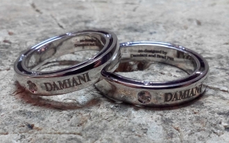 Обручальные кольца из белого золота Damiani