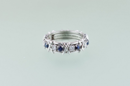 Золотое кольцо тиффани 