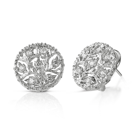 Серьги из белого золота с бриллиантами