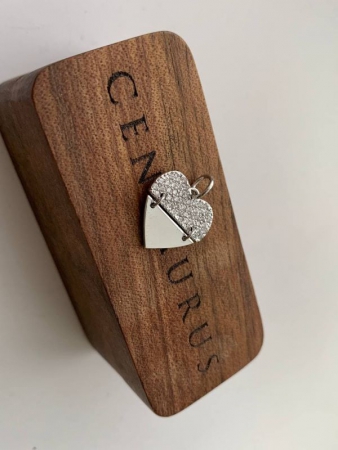 Кулон сердце с бриллиантами 