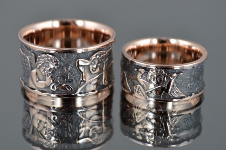 Обручальные кольца с ангелами