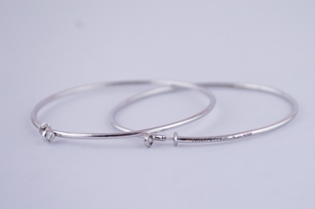 Серьги тиффани из белого золота