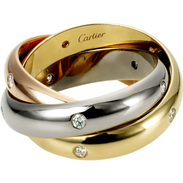 обручальное кольцо cartier тринити с бриллиантами купить заказать киев
